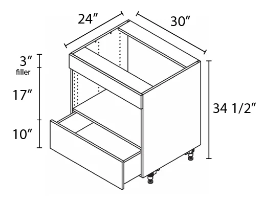 Wholesale Kitchen Cabinets, Frameless Shaker, 30" Base Microwave Cabinet with softclose drawer by Cassarya Cabinetry.