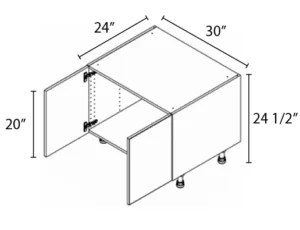 Wholesale Kitchen Cabinets, Frameless Shaker, 30" apron sink cabinet soft close doors by Cassarya Cabinetry