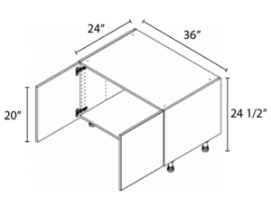Wholesale Kitchen Cabinets, Frameless Shaker, 36" apron sink cabinet soft close doors by Cassarya Cabinetry