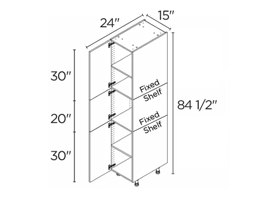 Wholesale Kitchen Cabinets, Frameless Shaker, 15" tall cabinet, soft close doors by Cassarya Cabinetry