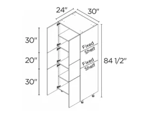 Wholesale Kitchen Cabinets, Frameless Shaker, 30" tall cabinet, soft close doors by Cassarya Cabinetry