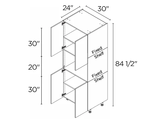 Wholesale Kitchen Cabinets, Frameless Shaker, 30" tall cabinet with microwave oven, soft close doors by Cassarya Cabinetry