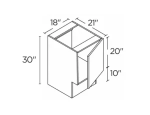 Wholesale Kitchen Cabinets, Frameless Shaker, Universal ADA 18" Vanity Sink Base Cabinet, soft close door by Cassarya Cabinetry