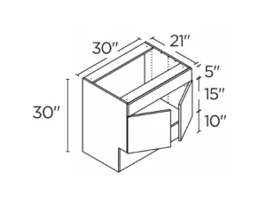 Wholesale Kitchen Cabinets, Frameless Shaker, Universal ADA 30" Vanity Sink Base Cabinet, soft close doors by Cassarya Cabinetry