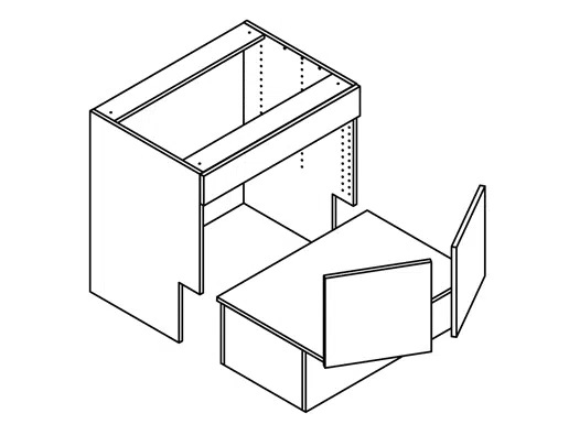 Wholesale Kitchen Cabinets, Frameless Shaker, Universal ADA 30" Vanity Sink Base Cabinet, soft close doors by Cassarya Cabinetry