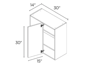 Wholesale Kitchen Cabinets, Frameless Shaker, wall blind corner by Cassarya Cabinetry