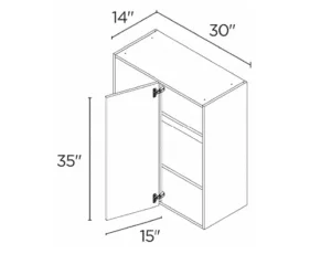 Wholesale Kitchen Cabinets, Frameless Shaker, wall blind corner by Cassarya Cabinetry