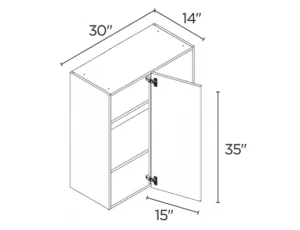 Wholesale Kitchen Cabinets, Frameless Shaker, wall blind corner by Cassarya Cabinetry