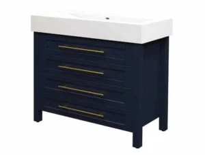 40 inch wide, blue, single sink vanity with top | Catania Collection by Cassarya