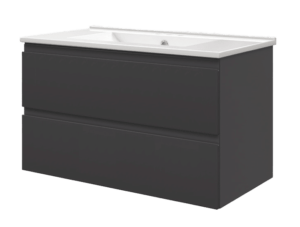 36 inch wide, gray, single sink vanity with top | Bari Collection by Cassarya