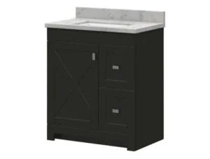 31 inch wide, dark chocolate, single sink vanity with top | Torretta Collection by Cassarya