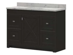 49 inch wide, dark chocolate, single sink vanity with top | Torretta Collection by Cassarya