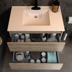 Salerno Collection Driftwood Gray wholesale single sink vanity with top by Cassarya