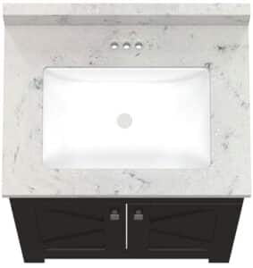 Wholesale single sink vanity top sink view | Torretta Collection by Cassarya