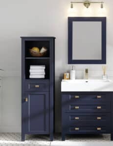Valentina Collection of midnight blue wholesale bathroom furniture vanities by Cassarya