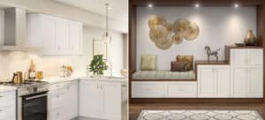 Barletta Collection: Soft white shaker cabinets