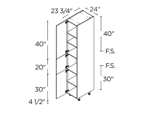 Wholesale Kitchen Cabinets, 94.5 " tall cabinet, soft close doors by Cassarya Cabinetry