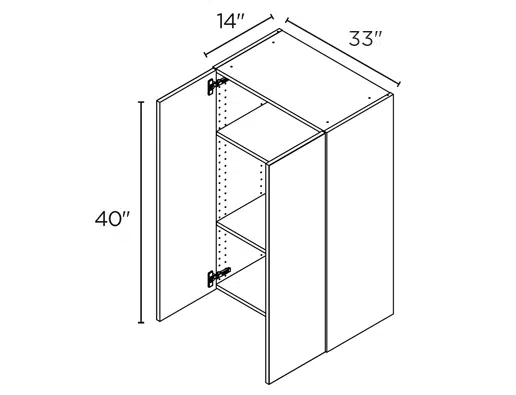 30" wide x 40" tall wall cabinet with 2 doors - wholesale cabinet prices