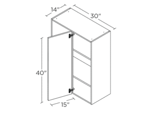 Wholesale Kitchen Cabinets, 40" high wall left blind corner by Cassarya Cabinetry