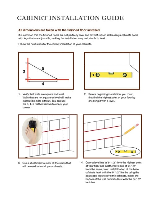 Cabinet Installation Guide - Designer Wholesale Cabinets